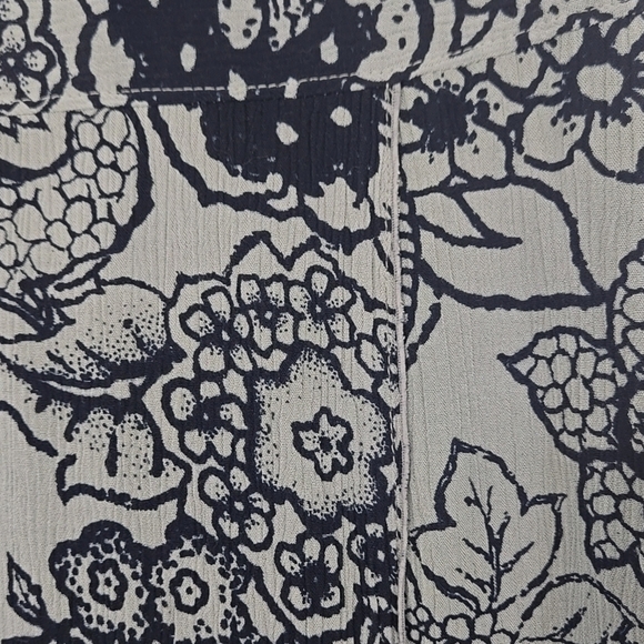 *NWT* We Be Bop Green-Gray/Black Tunic Top/Dress Floral Artsy Lagenlook, size 0X - Picture 10 of 12